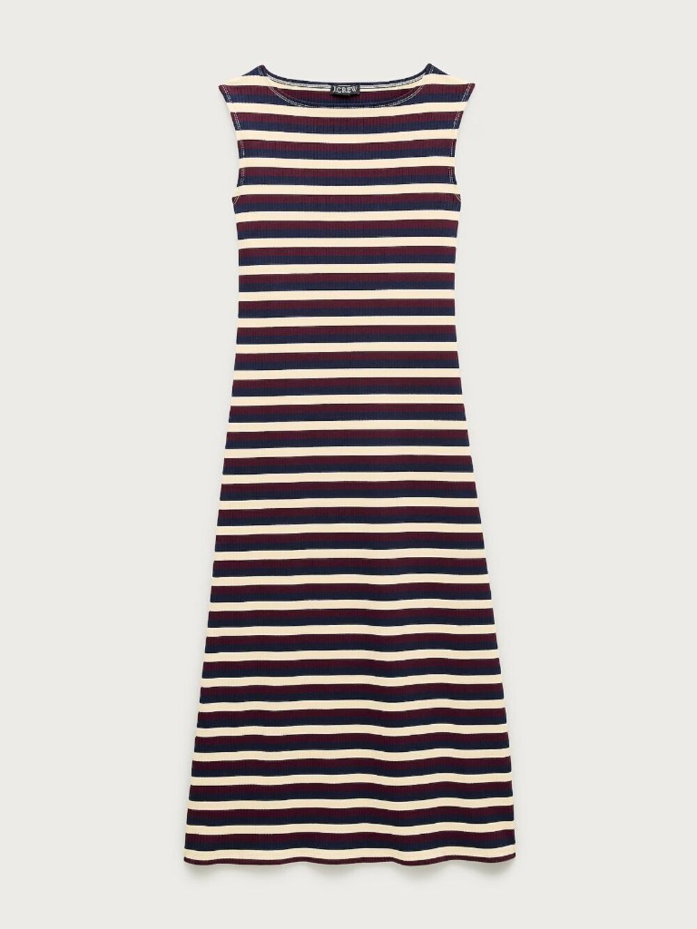J.Crew Knit Boatneck Midi Dress in Stripe – Crosbystripe Candleligh – Size S – N - Picture 4 of 4